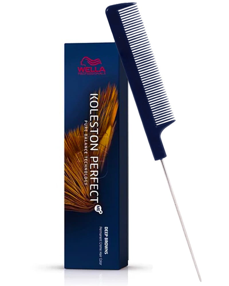 Koleston Perfect ME+ 6/77 Dark Blonde/Brown Brown Hair Color 2oz + Pin Tail Comb