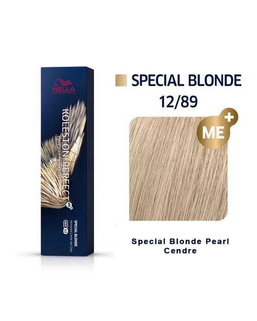Koleston Perfect ME+ 12/89 Special Blonde/Pearl Cendre Hair Color 2oz + Pin Tail Comb