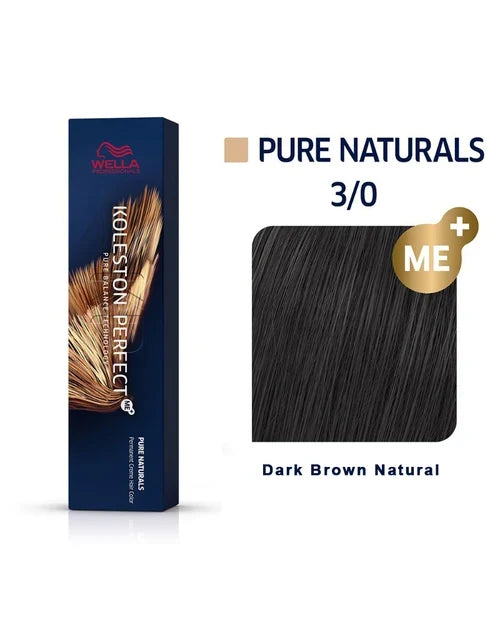 Pin Tail Comb + Koleston Perfect ME+ 3/0 Dark Brown/Natural Hair Color 2oz