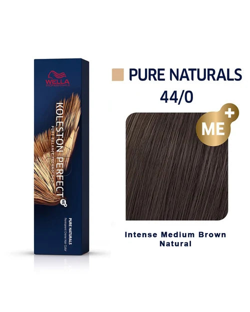 Koleston Perfect ME+ 44/0 Intense Medium Brown/Natural Hair Color 2oz + Pin Tail Comb