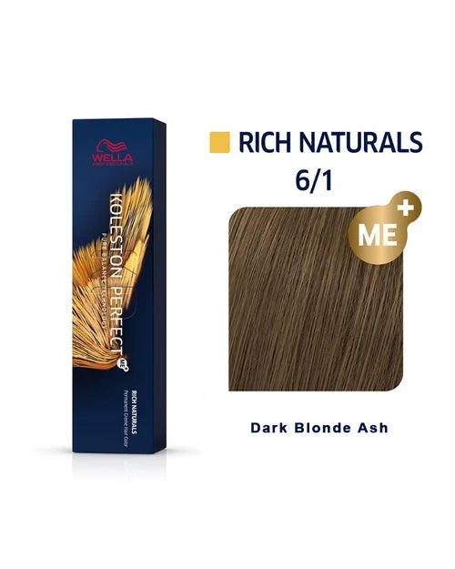 Pin Tail Comb + Koleston Perfect ME+ 6/1 Dark Blonde/Ash Hair Color 2oz