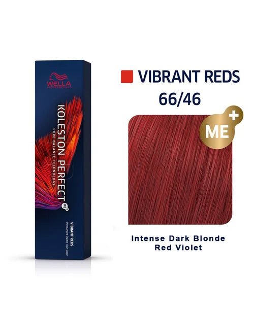Koleston Perfect ME+ 66/46 Intense Dark Blonde/Red Violet Hair Color 2oz + Pin Tail Comb