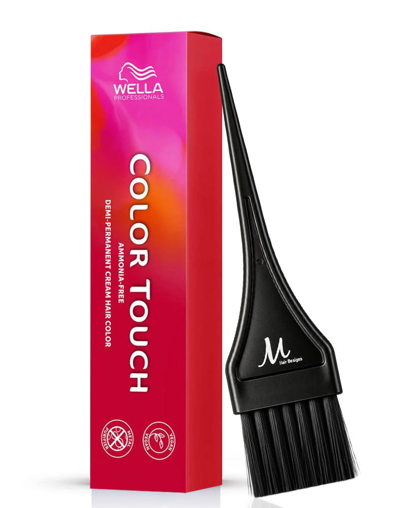 Color Touch 7/0 Medium Blonde/Natural Hair Color 2 Oz and M Hair Designs Tint Brush (Bundle)