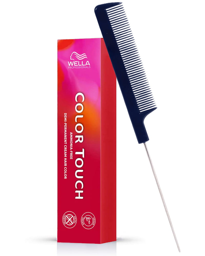 Color Touch 6/0 Hair Color | Ammonia-Free Demi-Permanent Hair Dye 2oz and M Hair Designs Tail Comb (Bundle)