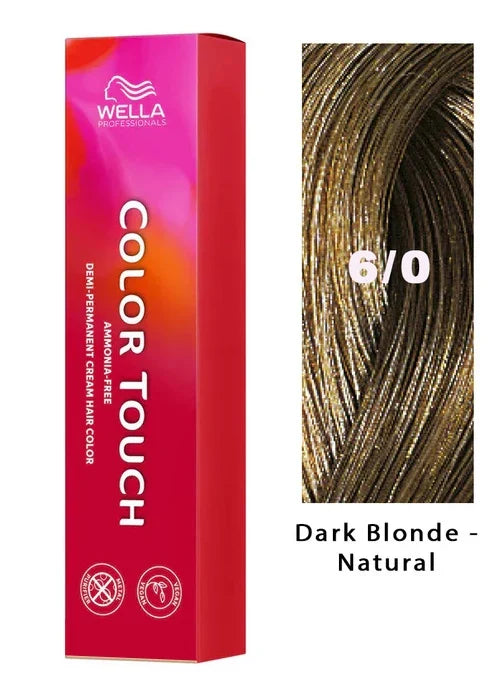 Color Touch 6/0 Hair Color | Ammonia-Free Demi-Permanent Hair Dye 2oz and M Hair Designs Tail Comb (Bundle)