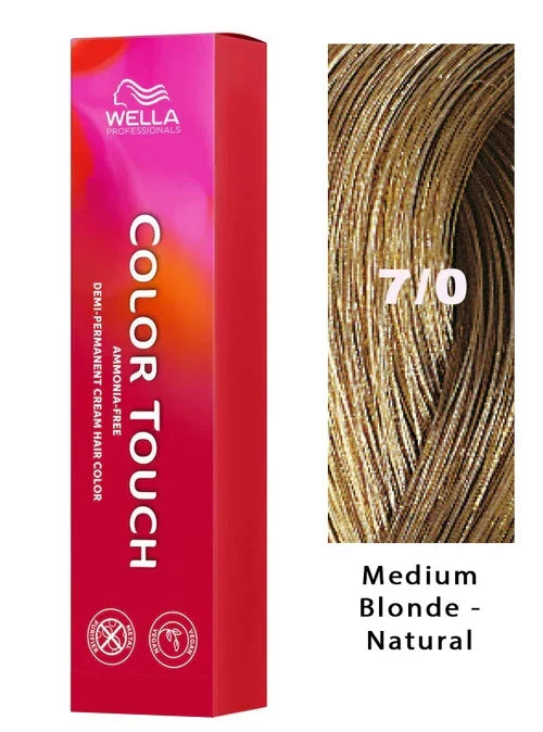 Color Touch 7/0 Medium Blonde/Natural Hair Color 2 Oz and M Hair Designs Tint Brush (Bundle)