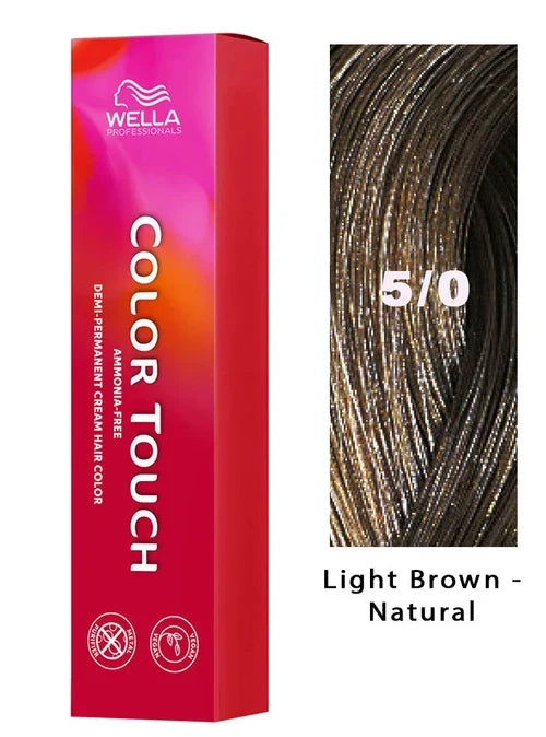 Color Touch 5/0 Light Brown/Natural Hair Color 2 Oz and M Hair Designs Tint Brush (Bundle)
